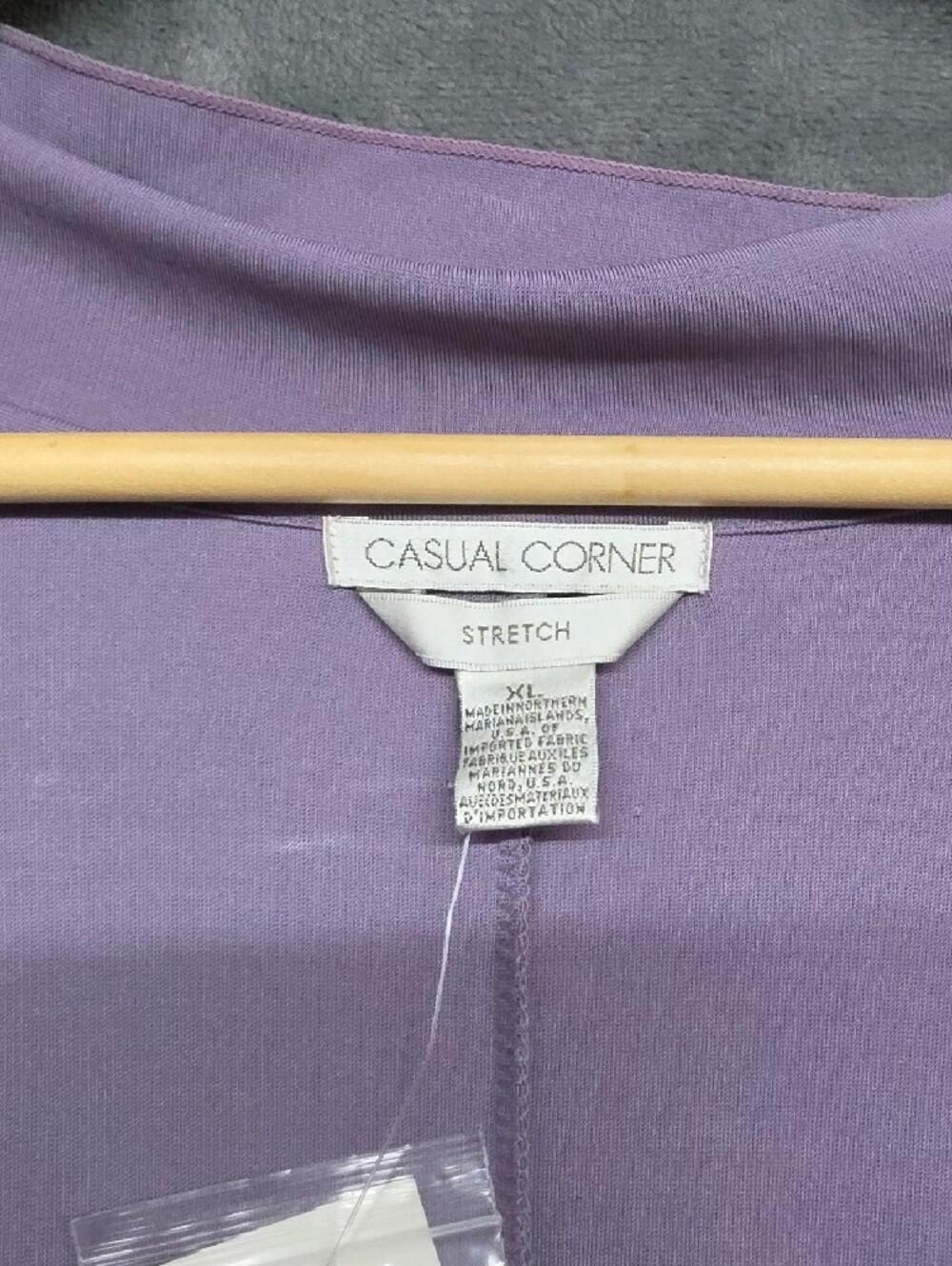 Casual Corner Lavender Ruffle-Trim Cardigan Sz XL - Picture 2 of 8